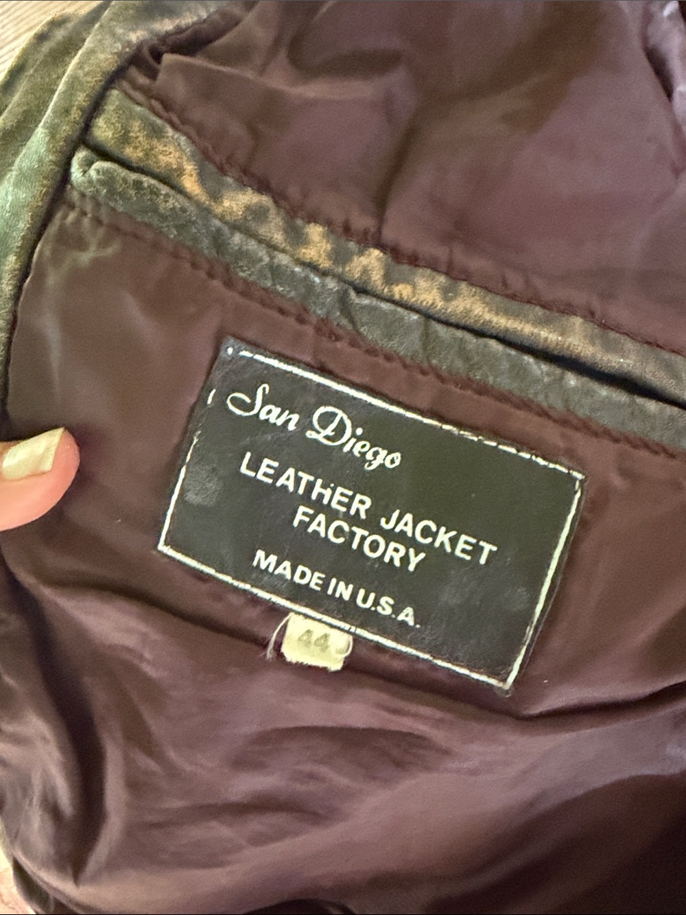 Distressed Brown Bomber Jacket - Vintage Style - Picture 9 of 9